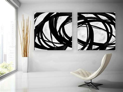 black and white abstract canvas